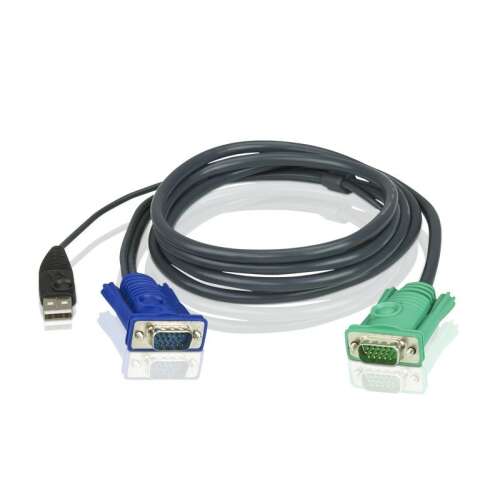 ATEN USB KVM-Kabel mit 3-in-1 SPHD, 1,8 m schwarz, 2L-5202U