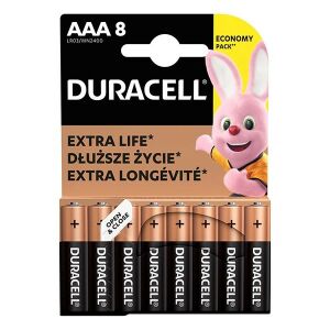 Duracell AAA Alkáli Elemek, 8 darabos csomag, Hosszú élettartam - Duracell Elem