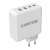 Canyon H-100 100W 4-Port-Wandladegerät mit USB-C- und USB-A-Anschlüssen, Weiß