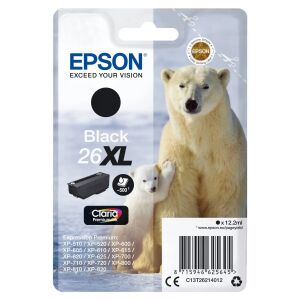 Čierna atramentová kazeta Epson 26XL - Náhrada s vysokou kapacitou pre tlačiarne Expression Premium - Epson
