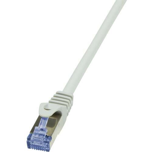Zásuvný kábel Logilink CAT6A S-FTP, 50m, sivý, konektor RJ45