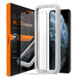 Spigen Glas.TR AlignMaster 2 опаковки защитно стъкло за iPhone 11/XR, с рамка за монтаж - Spigen Фолио за защита на дисплея