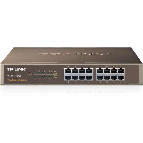 TP-Link TL-SF1016DS 16 portos 10/100Mbps gyors Ethernet kapcsoló