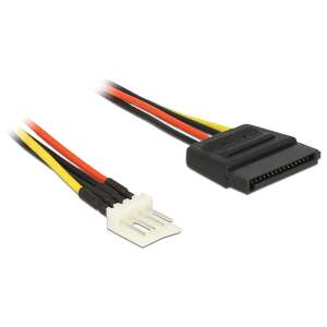 DeLock Power Cable SATA 15 pin female > 4 pin floppy male 24cm 83877 80858821 
