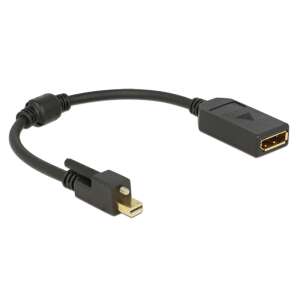 DeLock Mini DisplayPort to DisplayPort Adapter, 4K, Black - DisplayPort