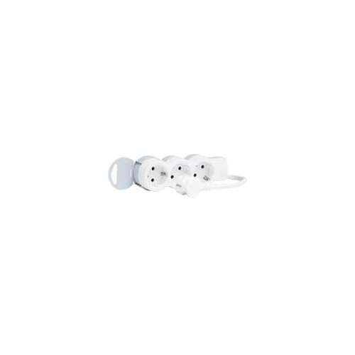 Legrand 3-way grounded extension cord, white/grey, 1.5m