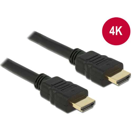 Kábel HDMI DeLock High Speed s Ethernet, 4K, 0,5 m, čierny