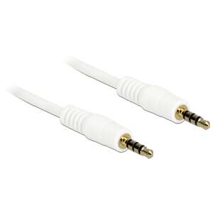 DeLock Cable Stereo Jack 3.5 mm 4 pin male > male 2m White 83441 84439294 