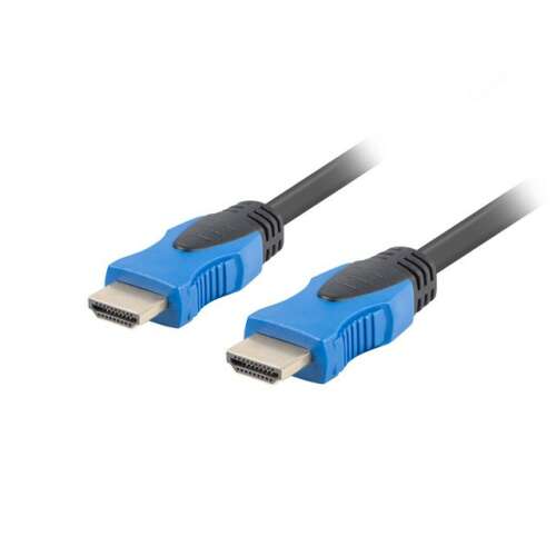 Lanberg HDMI kábel, 7,5m, fekete, nagy sebességű Ethernettel, 4K támogatással - HDMI kábel