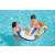 Child playing with Bestway inflatable car pool float with handle, white, blue, yellow, orange