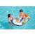 Child playing with Bestway inflatable car pool float with handle, white, blue, yellow, orange