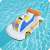 Bestway inflatable car pool float with handle, white, blue, yellow, orange