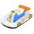 Bestway inflatable car pool float with handle, white, blue, yellow, orange