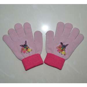 Różowe dziane rękawiczki z postacią Binga, rozmiar uniwersalny, dla dzieci w wieku 3-6 lat - Bing