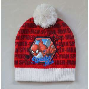 Caciula de iarna din tricot roșie cu pompon pentru copii de 5-8 ani - Caciuli pentru copii, seturi