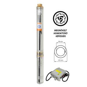 IBO 4" SDM 6/10 mélyszivattyú, fokozott homokkal szembeni ellenállással, 98mm átmérőjű, 400V~3 /50Hz és 230V/50Hz változatban - IBO