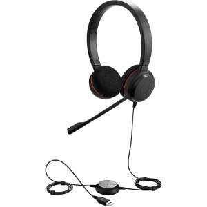Jabra Evolve 20 UC Stereo Wired USB Headset with Microphone, black - Jabra Headphone