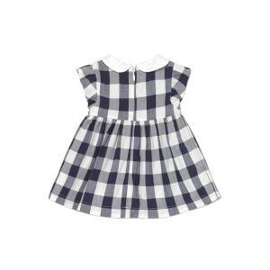 Mayoral White-Blue Checked Baby Girl Dress – 70 cm 126757430 - Girls' Dress