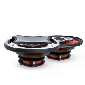 MNC DevilX 6x9 inch car speakers, 150W, 4 ohm, 4-way, red and black - MNC