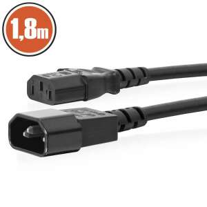 Cablu de alimentare prelungitor IEC C13 la IEC C14 de 1,8 m - Cabluri de alimentare