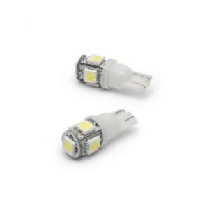 2 becuri LED T10 1,25W 90 lumeni pentru mașină - Becuri auto