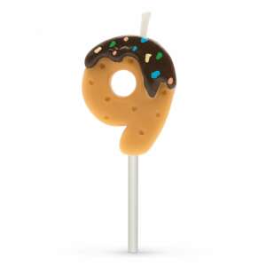 Number 9 donut cake candle, birthday cake decoration - Birthday Candle & Cake Topper