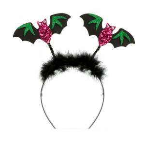 Halloween headband with two glitter bats - Hair Clip, Headband
