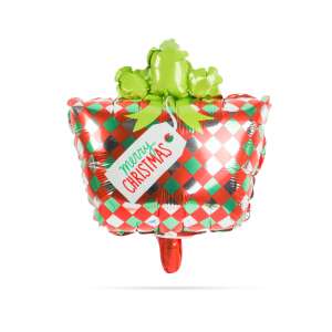 Karácsonyi Lufi gift shaped balloon with Merry Christmas tag - Balloon