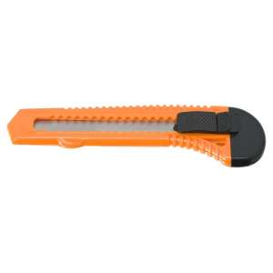 Orange and black utility knife with retractable blade - Hand tool