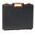 Black and orange professional double organizer tool box