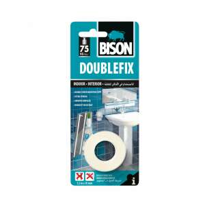 Bison Doublefix 1,5 m x 19 mm kétoldalas ragasztószalag, erős, extra erős, nedvességálló, beltéri használatra - Bison