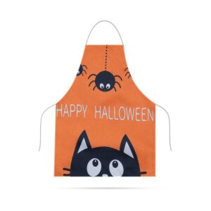 Halloween Kids Apron with Cat and Spider Design - Kids' apron