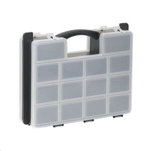 Double-sided organizer case, 290 x 230 x 70 mm, tool and parts storage - Handy Tool & Part Organizer