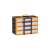Portable parts storage cabinet with 6 drawers, black and orange