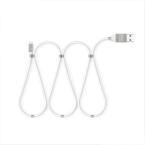 White Magnetic Micro USB Cable 2A for Data Transfer and Charging