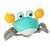Interactive musical crab toy for kids, green, 3 years+