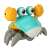 Interactive musical crab toy for kids, green, 3 years+