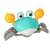 Interactive musical crab toy for kids, green, 3 years+