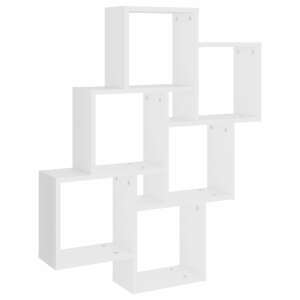 Fehér négyszögletes forgácslap fali polc 78 x 15 x 93 cm 62575082 