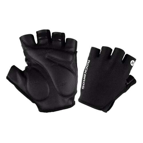 Mănuși pentru biciclete cu jumătate de deget Rockbros mărimea: S S106BK (negru)