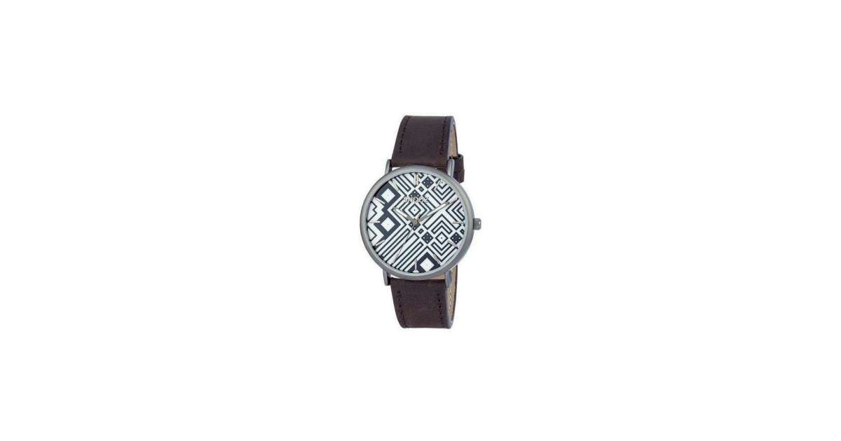 SNOOZ Orologio Unisex Analogico Al Quarzo, Cassa In Acciaio Inox Argento, Cinturino In Pelle Di Vitello Blu, Modello SAA1041-72