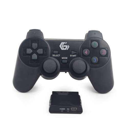 Gembird JPD-WDV-01 Bezdrôtový gamepad, čierny, pre PC, PS2, PS3