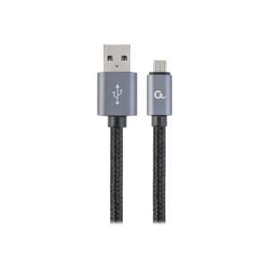 Gembird CCB-mUSB2B-AMBM-6 Micro-USB-Kabel mit Metallsteckern, 1,8 m schwarz - Gembird