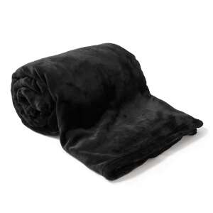 Kellemes tapintású puha plüss takaró - fekete, 150*200cm (BBCD) 62637368 Plédek