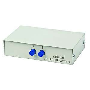 Gembird DSU-21 2-Port USB-Switch, manueller Schalter für zwei USB-Geräte - Gembird