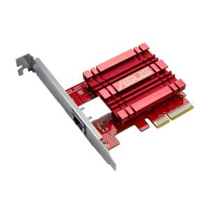 Asus XG-C100C V2 10Gbps PCI-Express Network Adapter, angled view - Network Card
