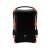Silicon Power Armor A30 USB 3.0 external hard drive enclosure, black and orange, front view