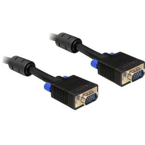 DeLock SVGA cable, 1 meter, male to male, black - Computers and Accessory