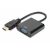 Digitus DA-70461 HDMI to VGA converter adapter Typ A - VGA (D-Sub) connector 3,5mm audio jack Black DA-70461 92889703