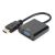 Digitus DA-70461 HDMI to VGA converter adapter Typ A - VGA (D-Sub) connector 3,5mm audio jack Black DA-70461 92889703